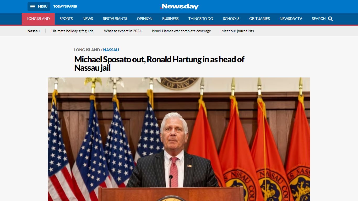 Michael Sposato out, Ronald Hartung in as head of Nassau jail